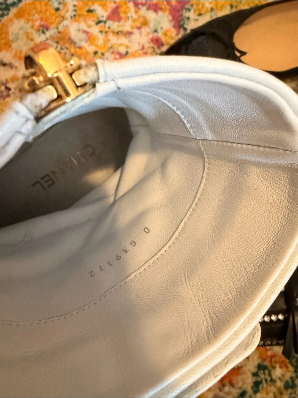 CHANEL White Leather Ankle Boots with Black Cap Toes